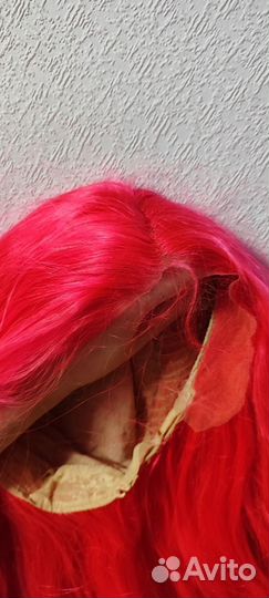 Парик на сетке розовый