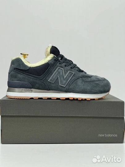 Мужские зимние кроссовки NEW balance 574 с мехом