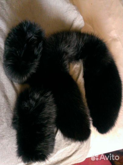 Чернобурка воротник и манжеты