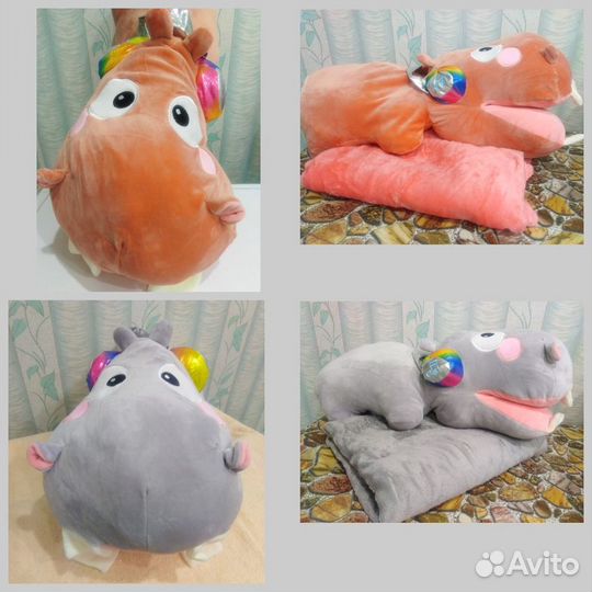 Плед + подушка + игрушка Комплект малышам 3 в 1