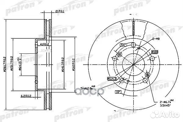 Диск тормозной передн honda: civic VII Hatchbac