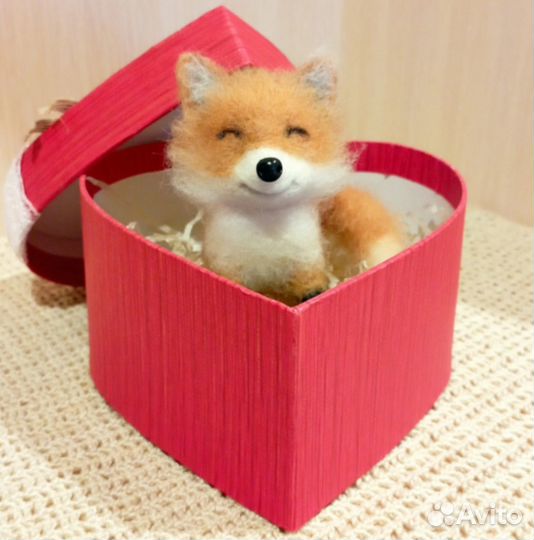 Игрушка лисенок интерьерная