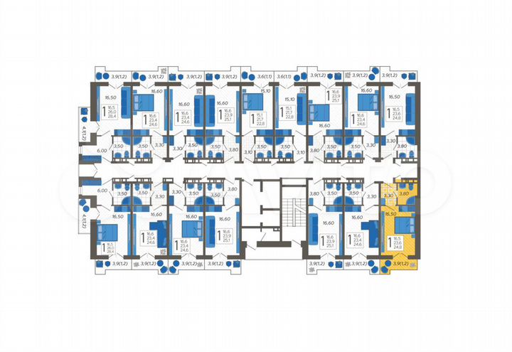 Апартаменты-студия, 24,8 м², 10/12 эт.
