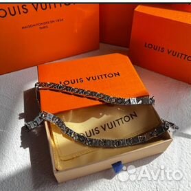 Used] LOUIS VUITTON Louis Vuitton Collier Plaque Monogram Eclipse Black  Silvery Grey Metal ref.496943 - Joli Closet