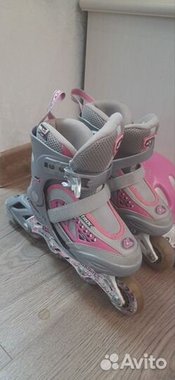 Роликовые коньки детские раздвижные с защитой