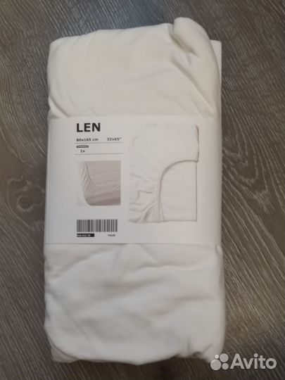 Простыня натяжная Икеа 80х165