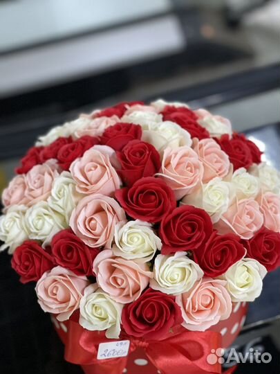 Букет из мыльных роз