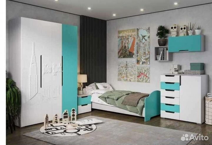 Кровать с ящиками Детская Миа кр-051