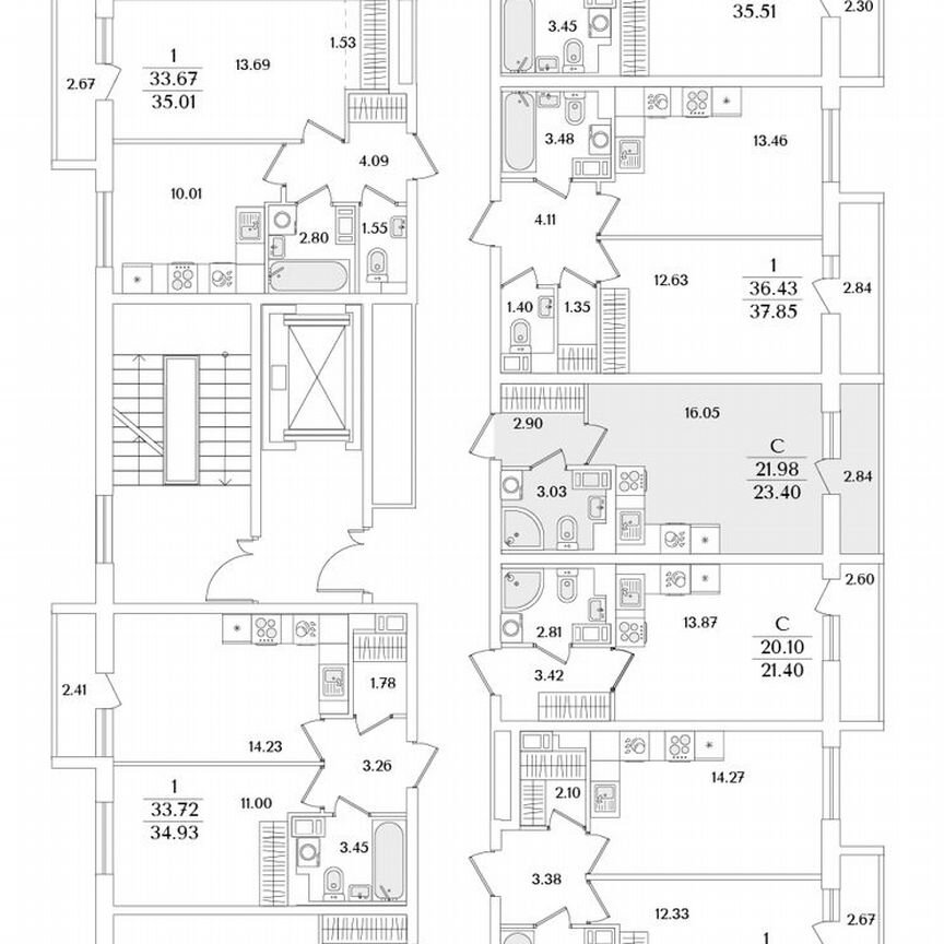 Квартира-студия, 23,4 м², 5/9 эт.