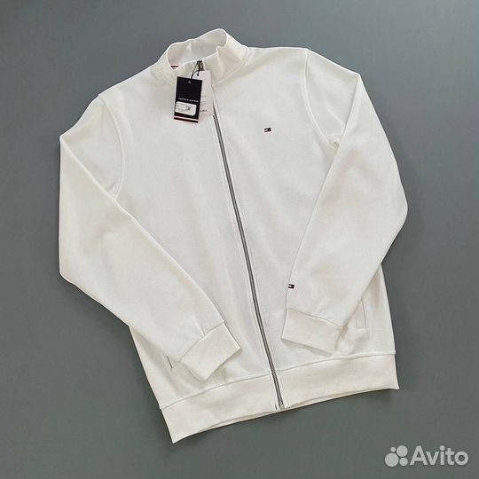 Tommy hilfiger свитшот на молнии белый