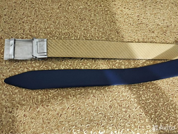 Мужской кожаный ремень 2 шт синий черный