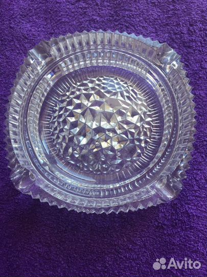 Пепельница хрустальная, СССР. Новая