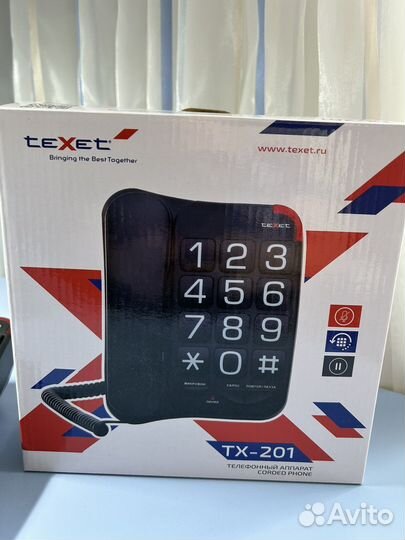 Проводной телефон Texet для слабовидящих