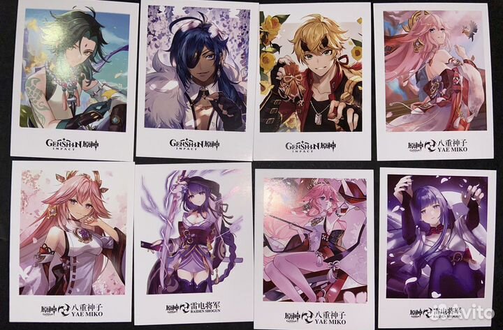 Фотокарточки Genshin Impact новые / геншин аниме