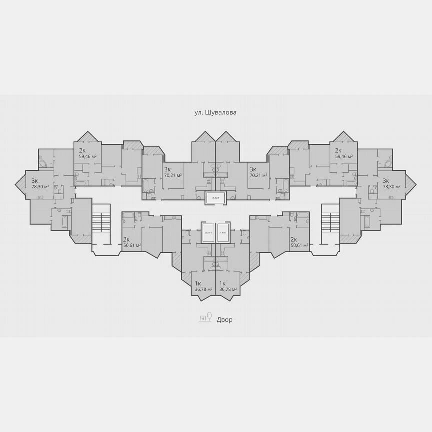 3-к. квартира, 84,5 м², 18/19 эт.