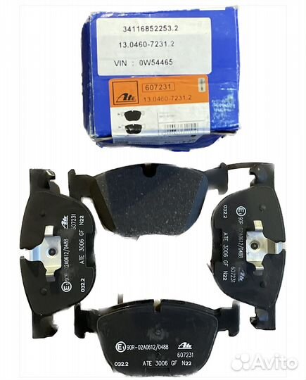 Тормозные колодки передние на BMW ATE 13046072312