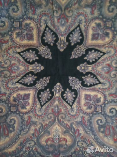 Павловопосадский платок. СССР. Шерсть -100%. С бах