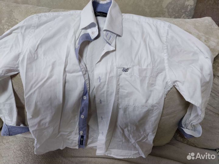 Рубашка белая новая на 140 возраст 7-8 лет