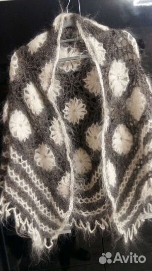 Пуховая шаль ручная работа мастеров