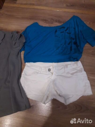 Качественные вещи пакетом джинсы,шорты и др р42-44