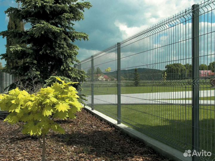 Забор из 3Д сетки под ключ