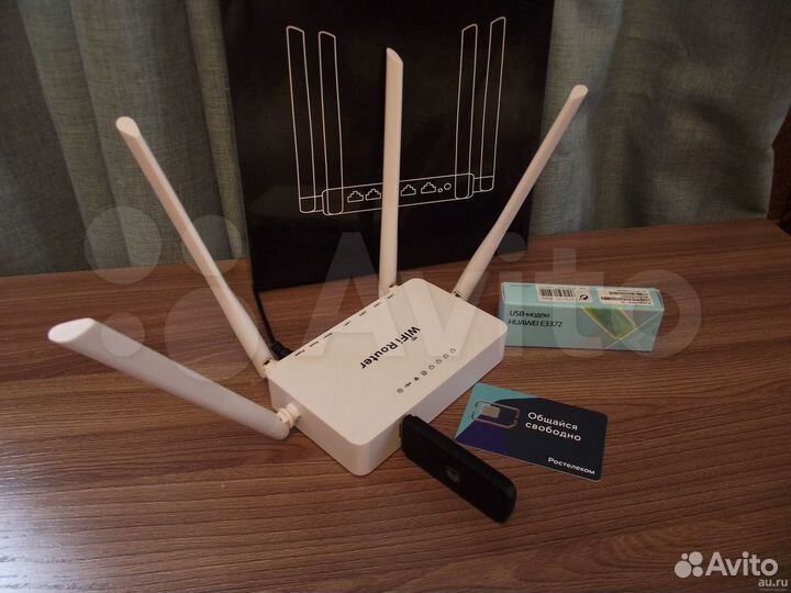 Комплект Роутер ZBT we1626+ Модем 4G huawei