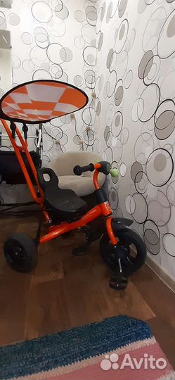 Велосипед коляска с ручкой