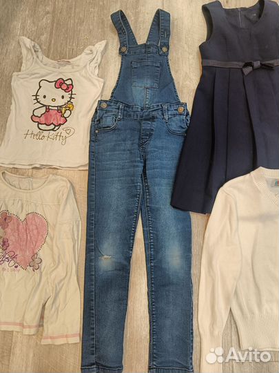 Вещи пакетом для девочки 128-134 школьный сарафан