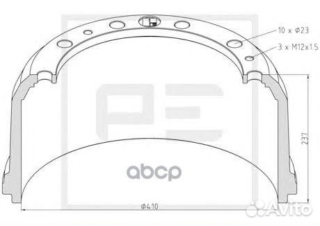 016.491-00A торм.барабан OLD перед. 410x180/19