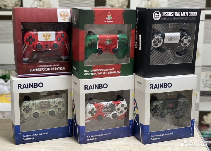Sony Dualschock 4 v.2 (Новые, Кастомные Rainbo)