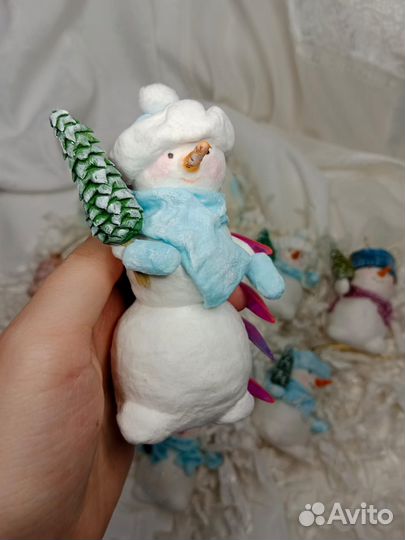 Ватные елочные игрушки