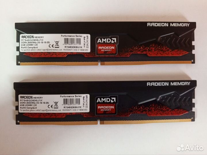 Оперативная память AMD ddr4 8gb 2666