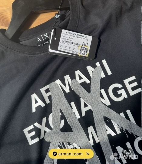 Футболка мужская Armani Exchange черная новая