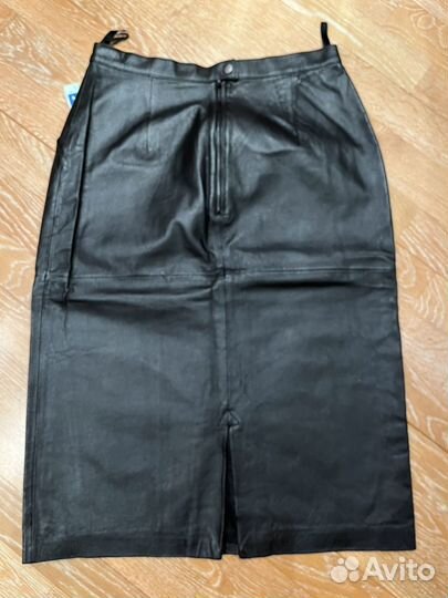 Кожаная юбка натуральная Quelle винтаж новая