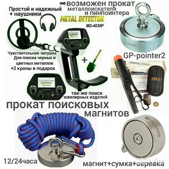 Пинпоинтер металлоискатель поисковый магнит прокат