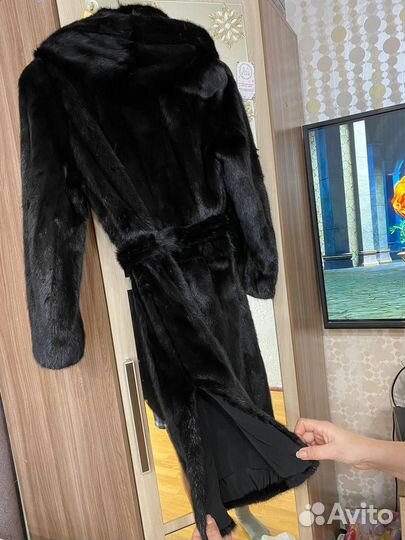 Шуба норковая с капюшоном 44 46