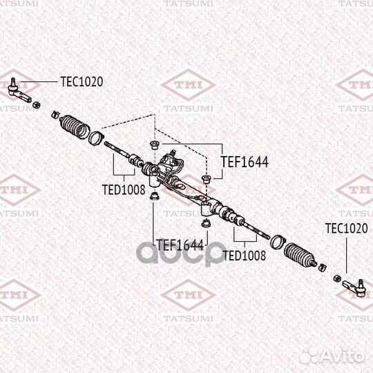 Сайлентблок toyota land cruiser prado 02- tef1644