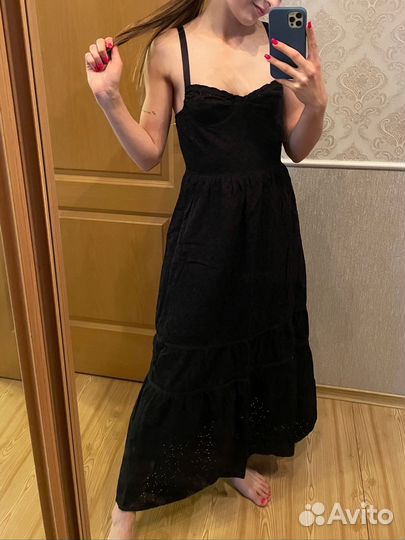 Платье ажурное длинное