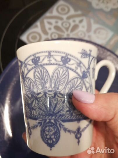 2 чайные чашки и коллекционный бокал лфз