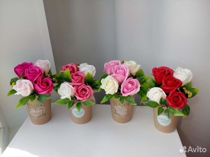 Букет из мыльных роз