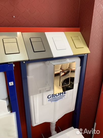 Клавиша смыва Grohe золото глянец