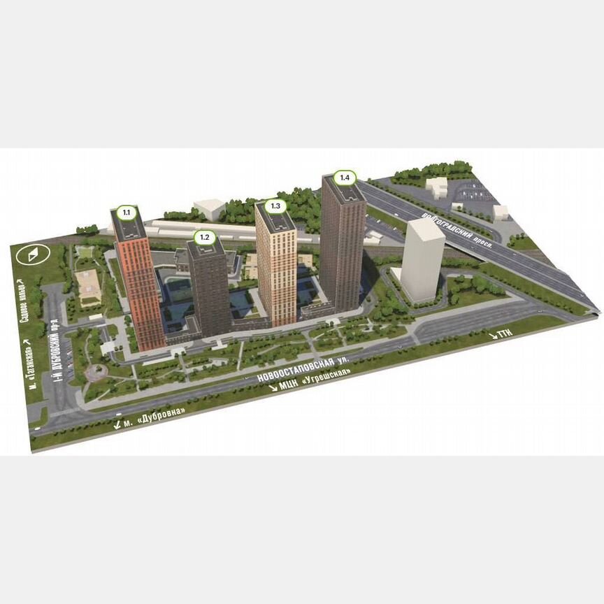 1-к. квартира, 36,4 м², 9/38 эт.