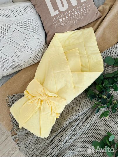 Конверт на выписку из муслина на лето