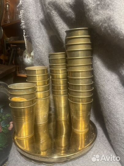 Литой Стакан(цена за 2 шт) латунь для кафе/баров