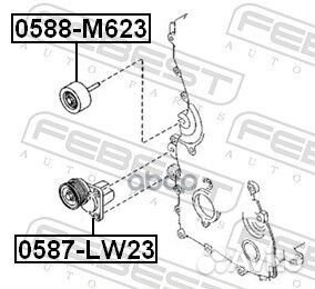 Ролик натяжной 0587-LW23 0587LW23 Febest