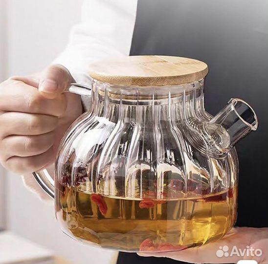 Чайник заварочный стеклянный новый