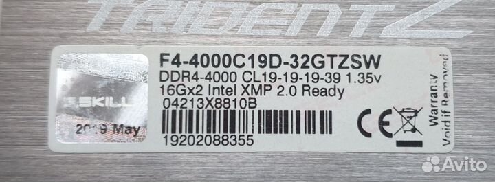 G.Skill DDR4 4000, 16GBx4 (64GB)