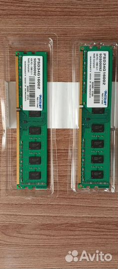 Оперативная память patriot ddr3 2шт по 4gb
