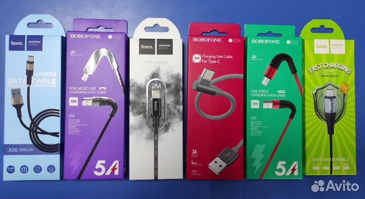 Новые зарядки и кабели для телефона с гарантией