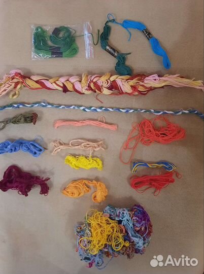 Нитки мулине пяльцы канва